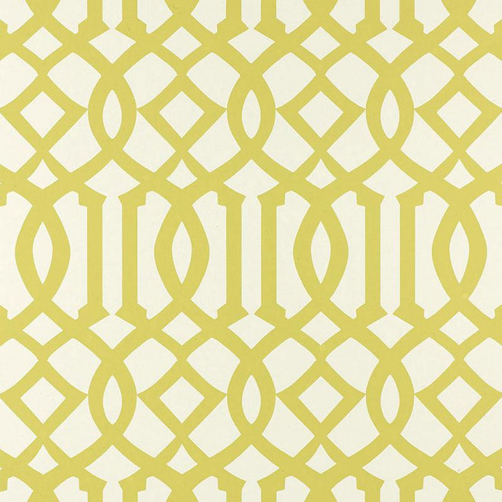 Imperial Trellis Citrine 2707213 by Schumacher Wallpaper Print Happy 6.75" - Fabric Carolina -