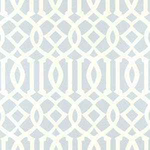 Imperial Trellis Soft Aqua 5003363 by Schumacher Wallpaper