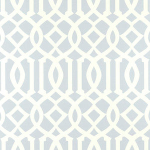 Imperial Trellis Soft Aqua 5003363 by Schumacher Wallpaper