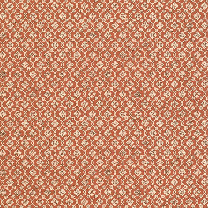 Harbury Trellis Coral 5004145 by Schumacher Wallpaper Essential 13.5" - Fabric Carolina -