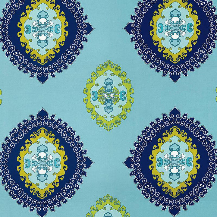 Super Paradise Print Pool 174320 by Schumacher Designer Fabric Trina Turk 27.0" - Swanky Fabrics -