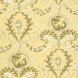 Jester Arabesque Sunlight 5004112 by Schumacher Wallpaper