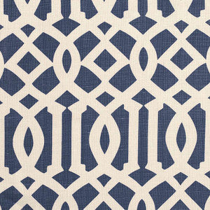 Imperial Trellis Ii Ivory / Navy 174411 by Schumacher Fabric