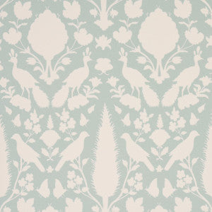 Chenonceau Aquamarine 5004122 by Schumacher Wallpaper