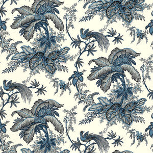Coconut Grove Lapis 5004050 by Schumacher Wallpaper