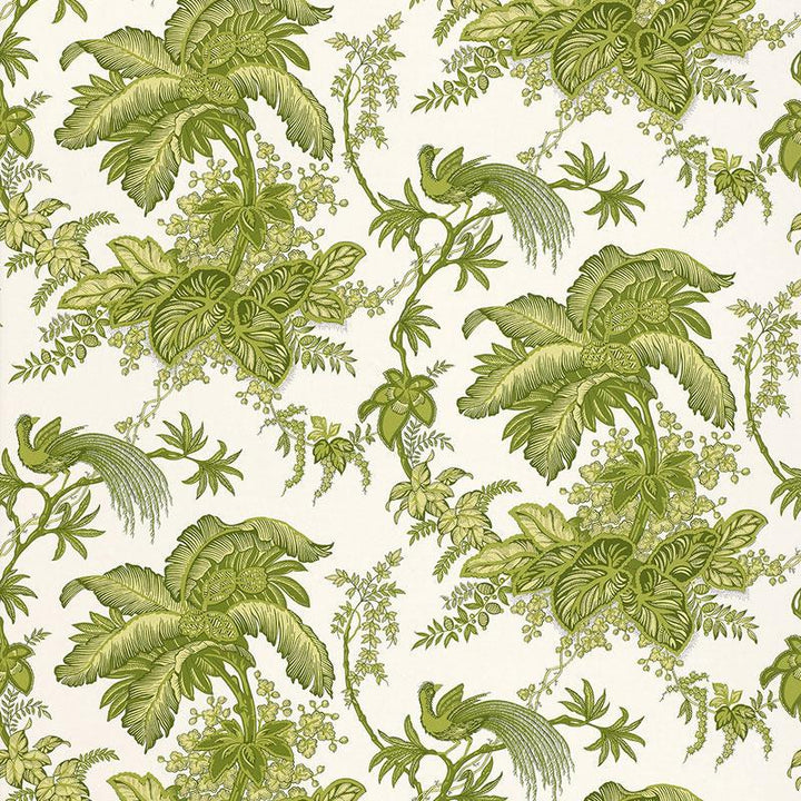 Coconut Grove Leaf 5004053 by Schumacher Wallpaper Classic Prints 13.5" - Fabric Carolina -