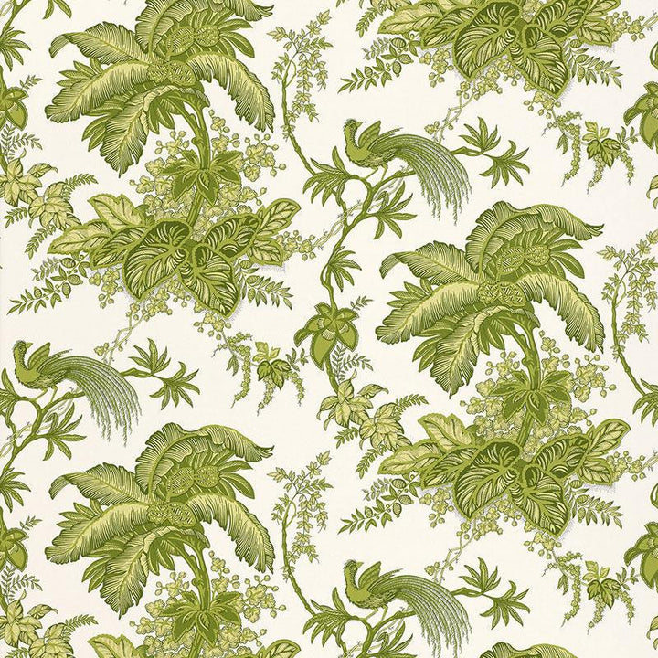 Coconut Grove Leaf 5004053 by Schumacher Designer Wallpaper Classic Prints 13.5" - Swanky Fabrics -