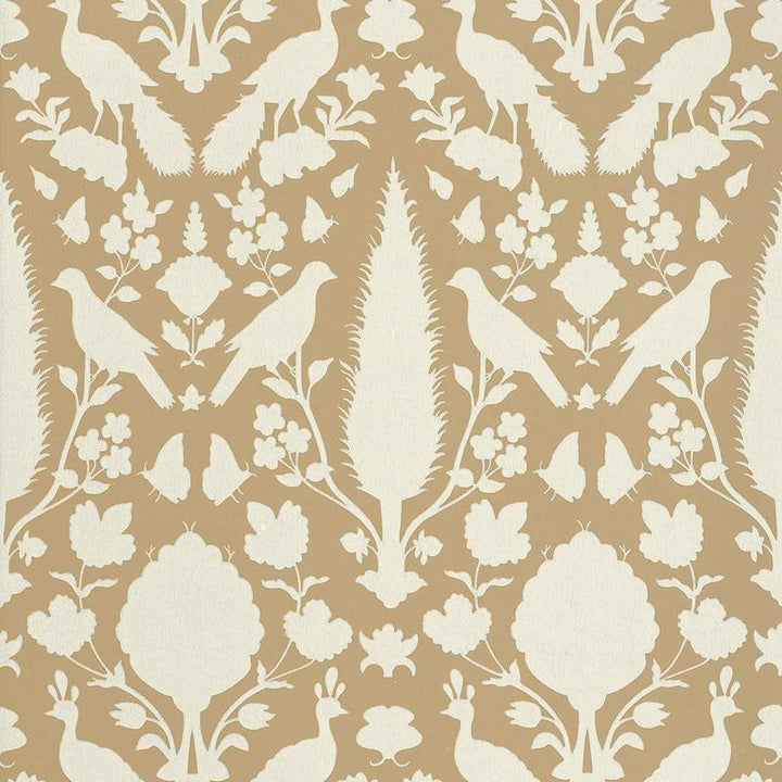 Chenonceau Fawn 5004121 by Schumacher Wallpaper Exuberant Prints 13.5" - Fabric Carolina -