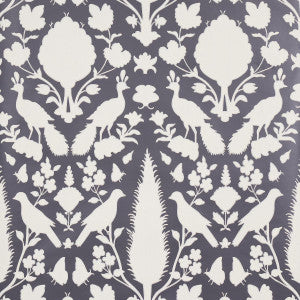 Chenonceau Charcoal 5004123 by Schumacher Wallpaper