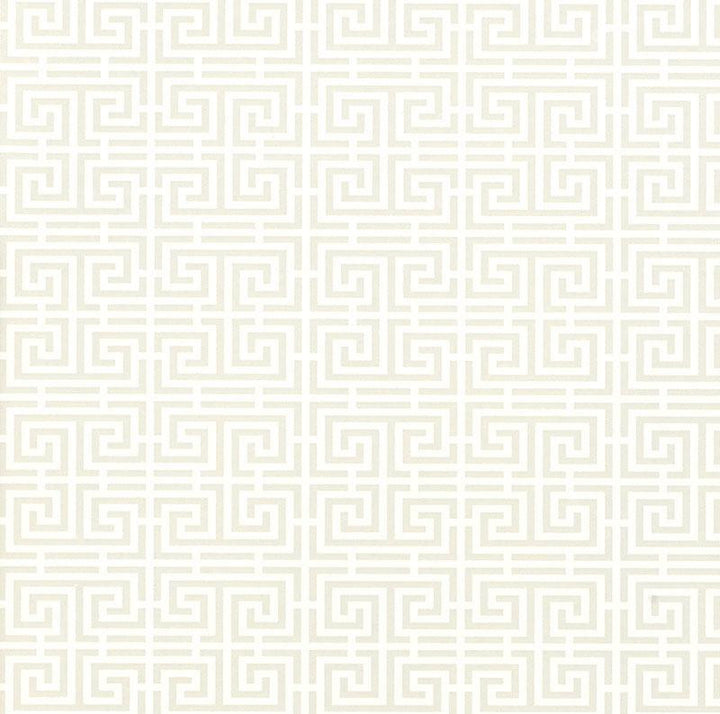 Chinois Fret Alabaster 5004160 by Schumacher Wallpaper Essential 6.12" - Fabric Carolina -
