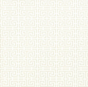Chinois Fret Alabaster 5004160 by Schumacher Wallpaper