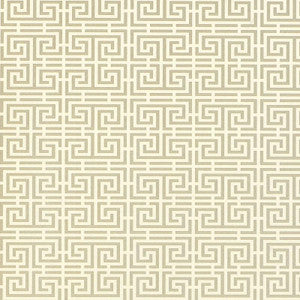 Chinois Fret Pewter 5004162 by Schumacher Wallpaper