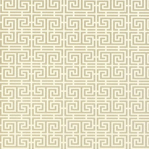 Chinois Fret Pewter 5004162 by Schumacher Wallpaper