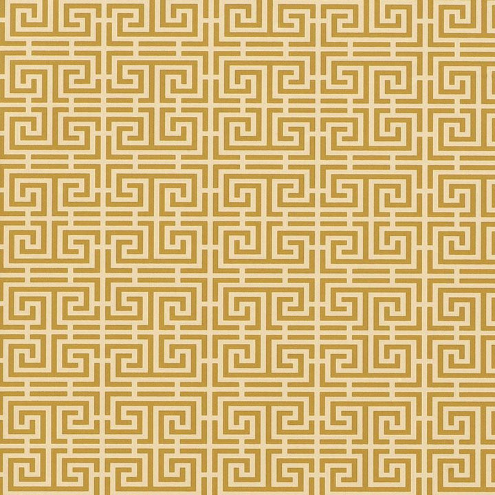 Chinois Fret Sand 5004164 by Schumacher Wallpaper Essential 6.12" - Fabric Carolina -
