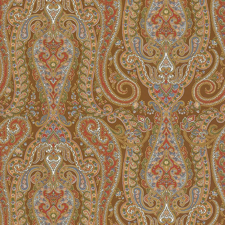 Isabella Paisley Mink 5004181 by Schumacher Wallpaper Perennial Favorites 27.0" - Fabric Carolina -