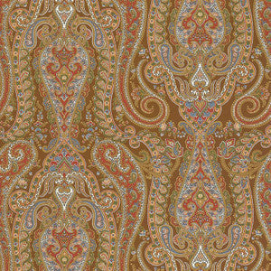 Isabella Paisley Mink 5004181 by Schumacher Wallpaper