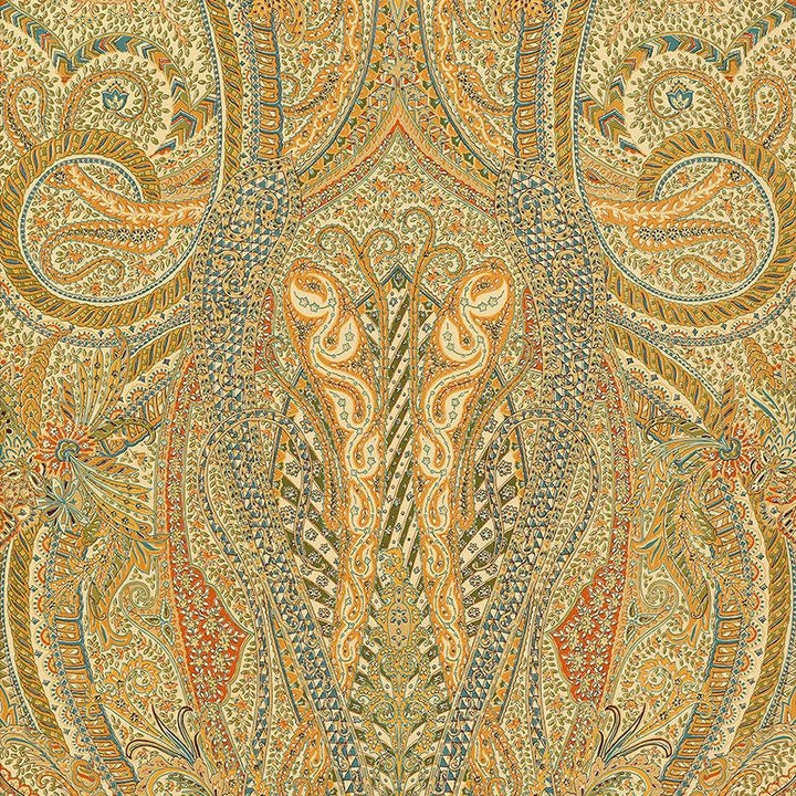 Emile Cachemire Spice 5004191 by Schumacher Designer Wallpaper Palazzo 27.0" - Swanky Fabrics -
