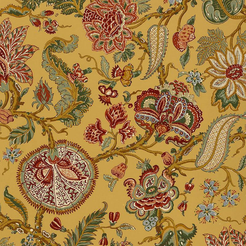 Chalfont Sunflower 5004202 by Schumacher Wallpaper The Libray Collection 27.0" - Fabric Carolina -