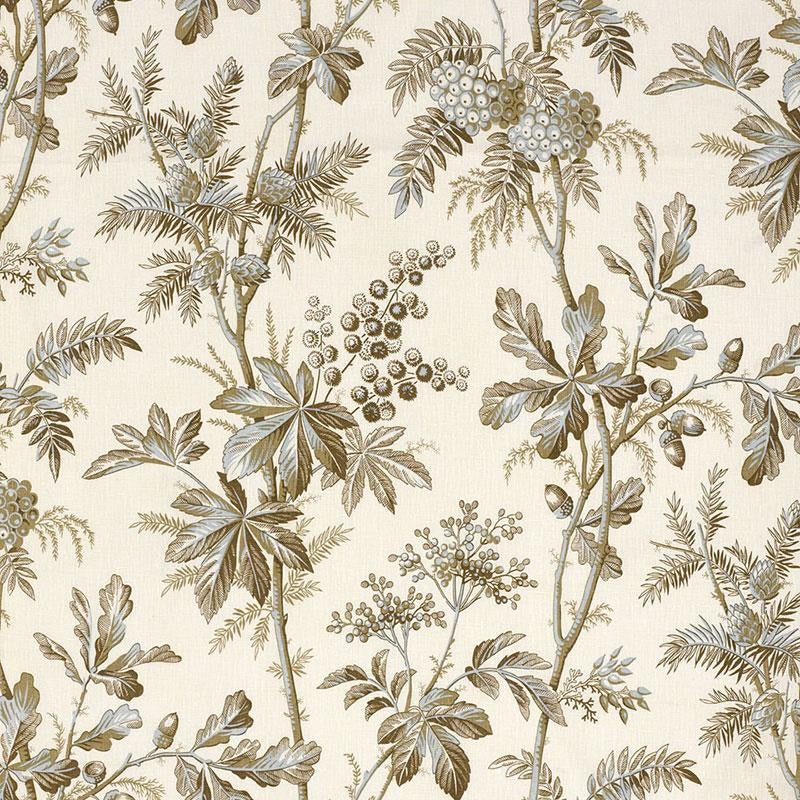 Brantwood Vine Mineral 174111 by Schumacher Designer Fabric Perennial Favorites 18.0" - Swanky Fabrics -