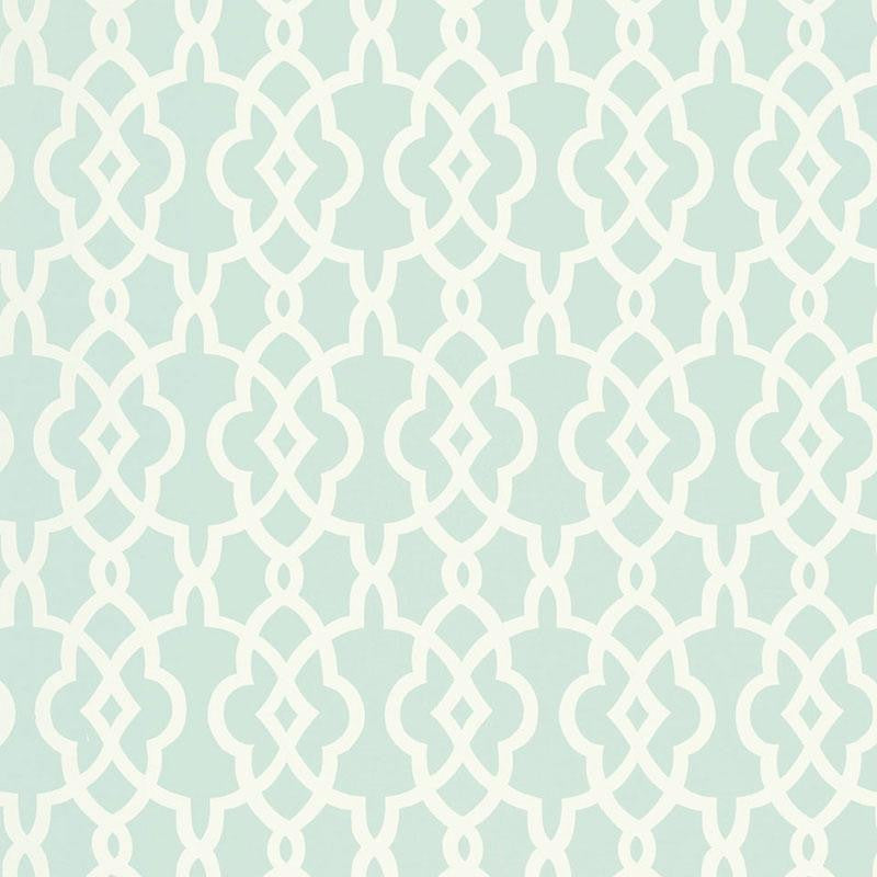 Summer Palace Fret Mineral 5005143 by Schumacher Wallpaper Modern Nature 27.0" - Fabric Carolina -