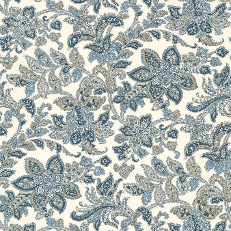 Corsini Paisley Porcelain 5004072 by Schumacher Wallpaper Perennial Favorites 13.5" - Fabric Carolina -