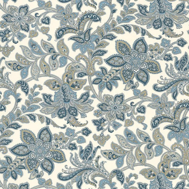 Corsini Paisley Porcelain 5004072 by Schumacher Wallpaper Perennial Favorites 13.5" - Fabric Carolina -