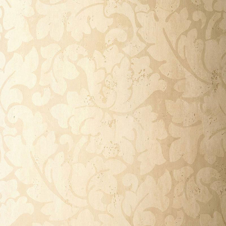 Tolomei Damask Cream 5003690 by Schumacher Designer Wallpaper Palazzo 13.5" - Swanky Fabrics -