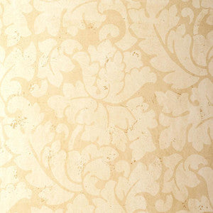 Tolomei Damask Sand 5003691 by Schumacher Wallpaper