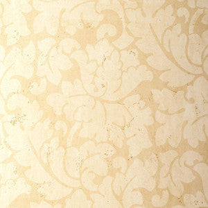 Tolomei Damask Sand 5003691 by Schumacher Wallpaper