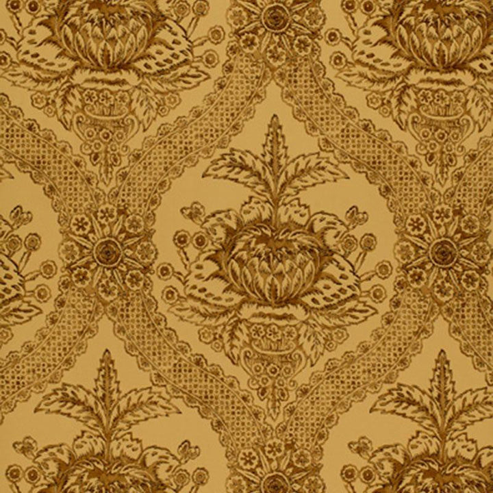 Haddon Hall Damask Umber 5004171 by Schumacher Designer Wallpaper The Libray Collection 9.0" - Swanky Fabrics -