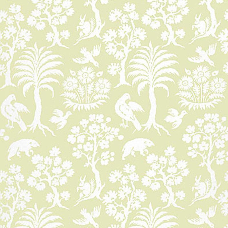 Palm Damask Willow 5004352 by Schumacher Designer Wallpaper Greenhouse 13.5" - Swanky Fabrics -