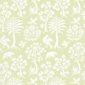 Palm Damask Willow 5004352 by Schumacher Wallpaper