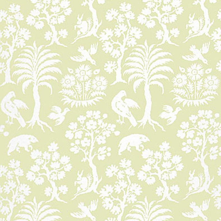 Palm Damask Willow 5004352 by Schumacher Wallpaper Greenhouse 13.5" - Fabric Carolina -