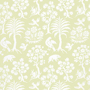 Palm Damask Willow 5004352 by Schumacher Wallpaper