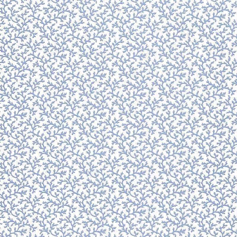 Coral Vine Ocean 5004414 by Schumacher Wallpaper Simply Charming 4.5" - Fabric Carolina -