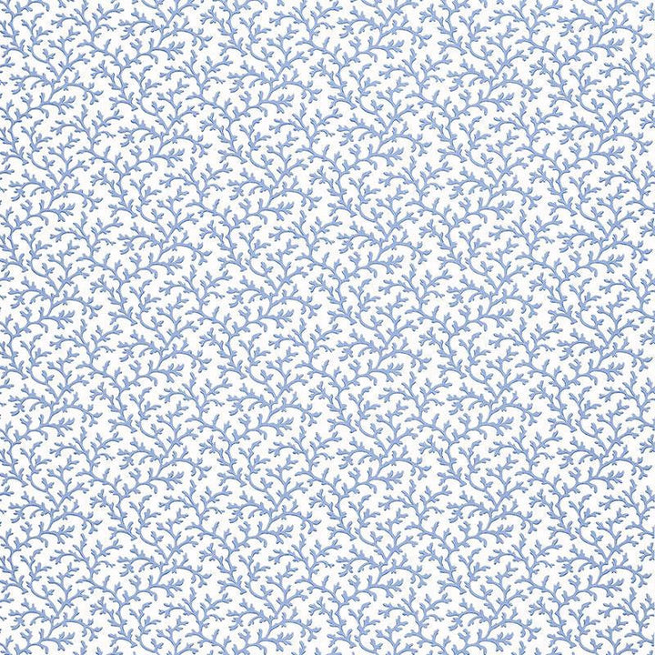 Coral Vine Ocean 5004414 by Schumacher Wallpaper Simply Charming 4.5" - Fabric Carolina -