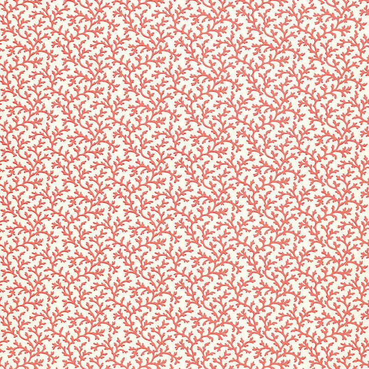 Coral Vine Garnet 5004415 by Schumacher Designer Wallpaper Simply Charming 4.5" - Swanky Fabrics -