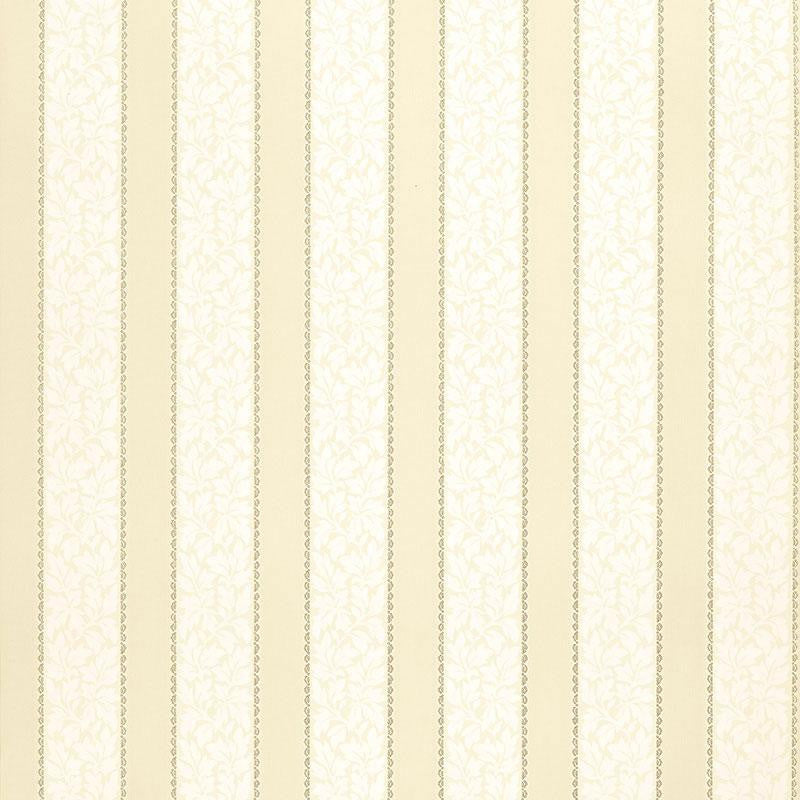 Wallis Stripe Bone 5004431 by Schumacher Wallpaper Simply Charming 4.5" - Fabric Carolina -