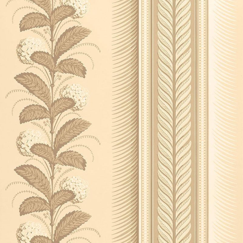 Hydrangea Drape Fawn 5004453 by Schumacher Wallpaper Greenhouse 27.0" - Fabric Carolina -