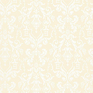 Lido Damask Beige 5004480 by Schumacher Wallpaper