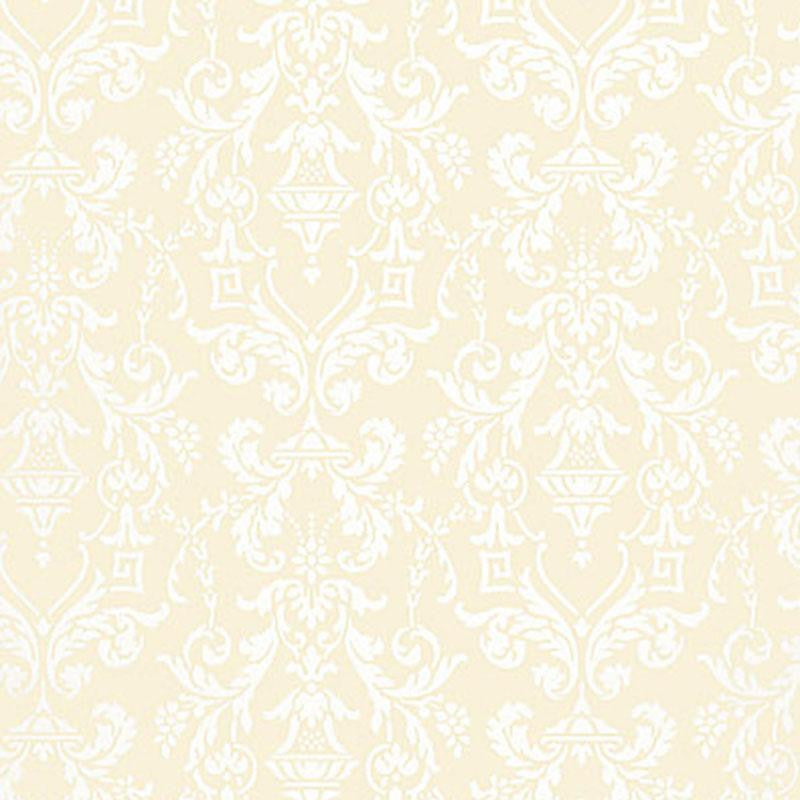 Lido Damask Beige 5004480 by Schumacher Wallpaper Greenhouse 9.0" - Fabric Carolina -