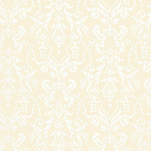 Lido Damask Beige 5004480 by Schumacher Wallpaper