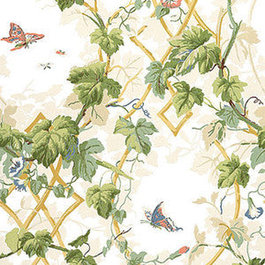 Leafy Arbor Cream 5004490 by Schumacher Wallpaper