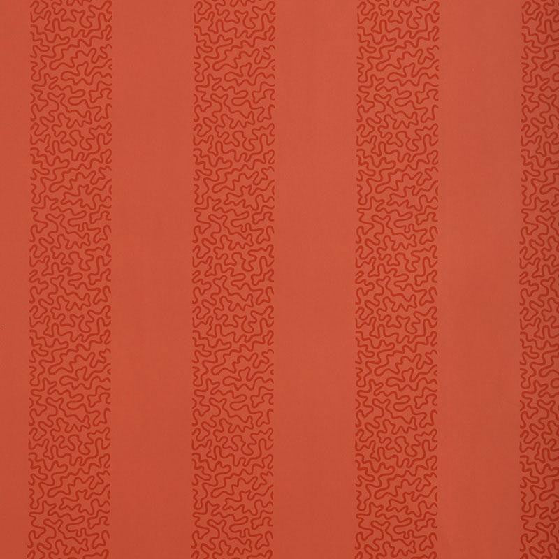 Beekman Stripe Coral 5004572 by Schumacher Wallpaper Chroma 6.75" - Fabric Carolina -