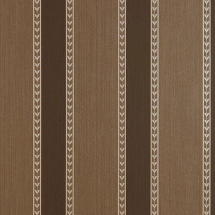 Lansdowne Strie Stripe Truffle 5004623 by Schumacher Designer Wallpaper Essential 9.0" - Swanky Fabrics -