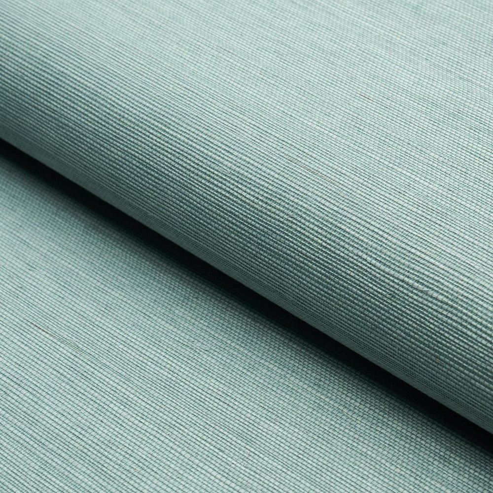 Haruki Sisal Robin'S Egg 5004705 by Schumacher Designer Wallpaper Essential - Swanky Fabrics -