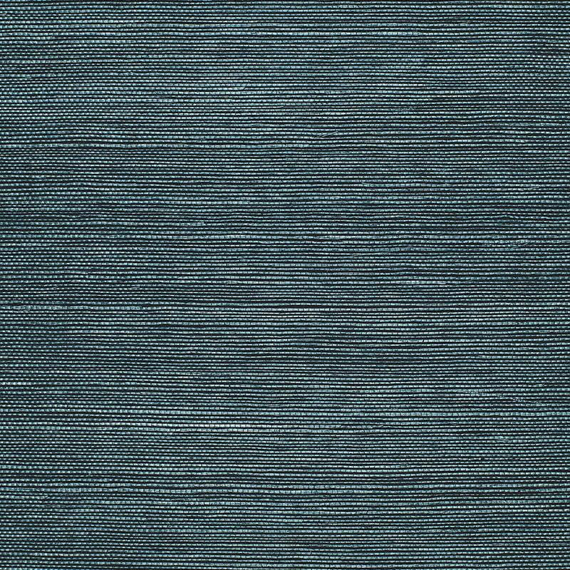 Haruki Sisal Peacock 5004712 by Schumacher Wallpaper Essential - Fabric Carolina -