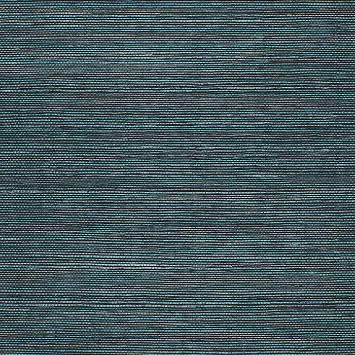 Haruki Sisal Peacock 5004712 by Schumacher Designer Wallpaper Essential - Swanky Fabrics -