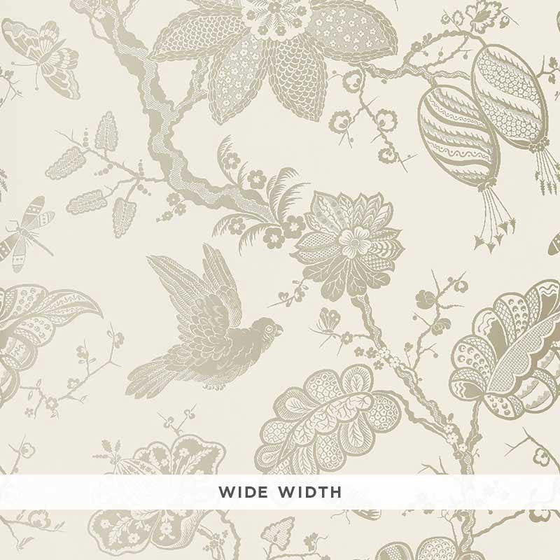 Bali Vine Platinum 5005000 by Schumacher Wallpaper Modern Nature 54.0" - Fabric Carolina -