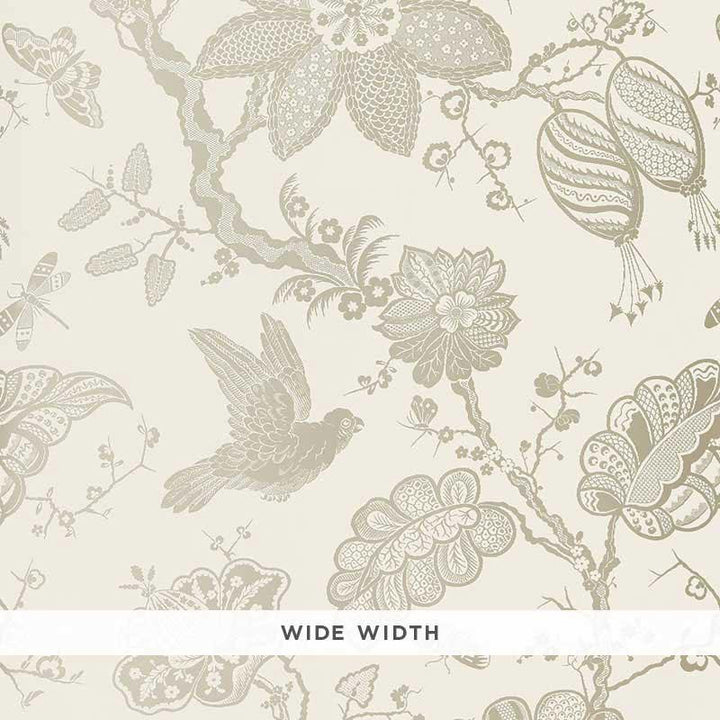 Bali Vine Platinum 5005000 by Schumacher Wallpaper Modern Nature 54.0" - Fabric Carolina -